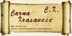 Čarna Krasavčić vizit kartica